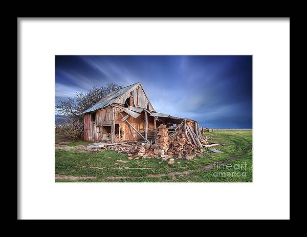Ruin Framed Print featuring the digital art Rustic Ruin by Shannon Rogers