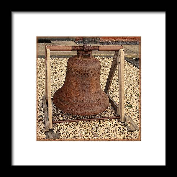 Bell Framed Print featuring the photograph Rusty Bell by Cathy Kovarik