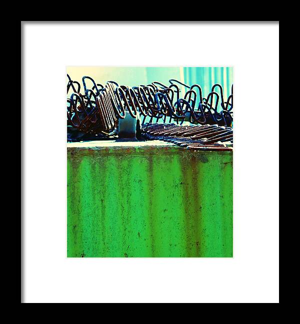 Metal Coils Framed Print featuring the photograph Rusty Coils 2 by Laurie Tsemak