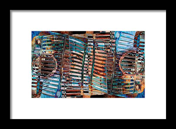 Car Framed Print featuring the photograph Rusty Grill by Paul Berger