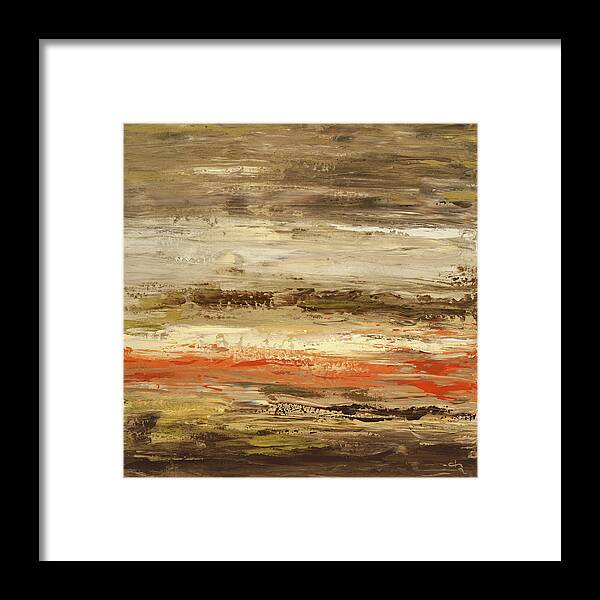 Abstract Framed Print featuring the painting Rusty by Tamara Nelson