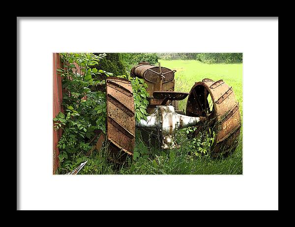 Rust Framed Print featuring the photograph Rusty Tractor 1 by Joyce Wasser