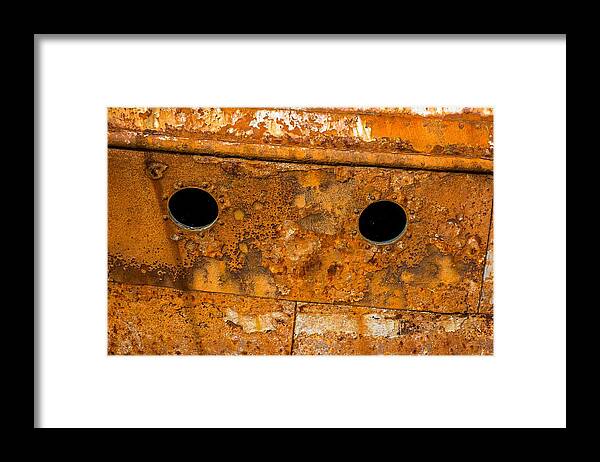 Rust Framed Print featuring the photograph Rusty Wall Of An Abandoned Ship by Andreas Berthold