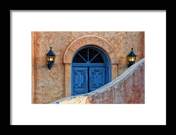 Abandoned Framed Print featuring the photograph Sacred Blue Doors by Ghostwinds Photography