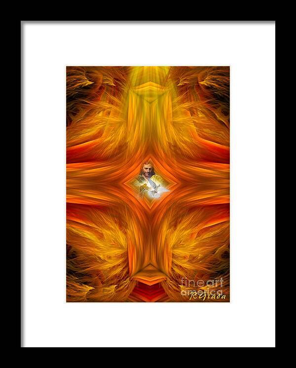Fantasy Framed Print featuring the digital art Sacred Cross by Giada Rossi