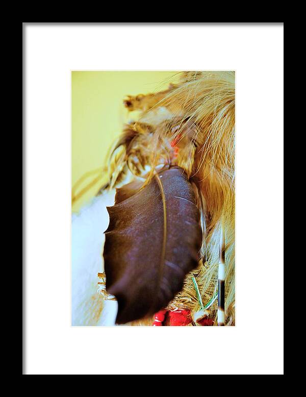 Eagle Feather Framed Print featuring the digital art Sacred Eagle Feather by Kicking Bear Productions