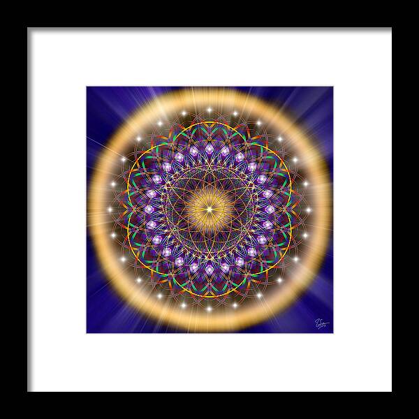 Endre Framed Print featuring the digital art Sacred Geometry 150 by Endre Balogh