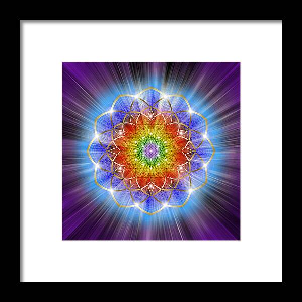 Endre Framed Print featuring the digital art Sacred Geometry 233 by Endre Balogh