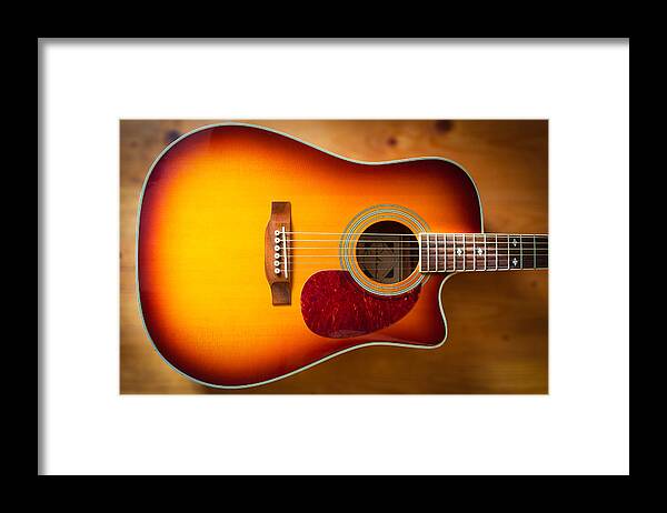 Art Framed Print featuring the photograph Saehan Guitar Body by Semmick Photo