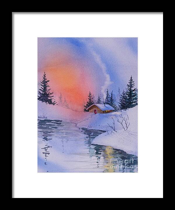 Safe And Warm Framed Print featuring the painting Safe and Warm by Teresa Ascone