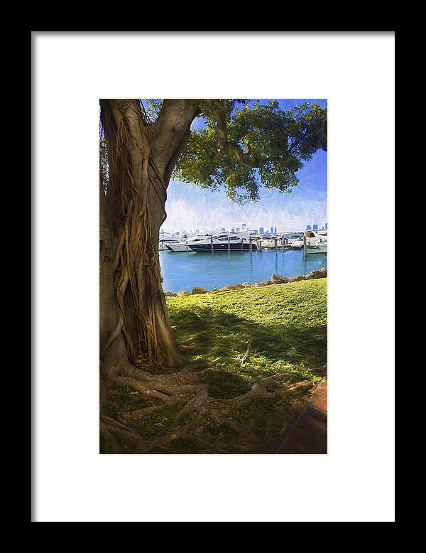 Carlos Diaz Framed Print featuring the photograph Miami Beach Marina Series 34 by Carlos Diaz