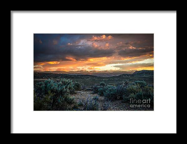 American West Framed Print featuring the photograph Sagebrush Sunset by Joseph Rossi