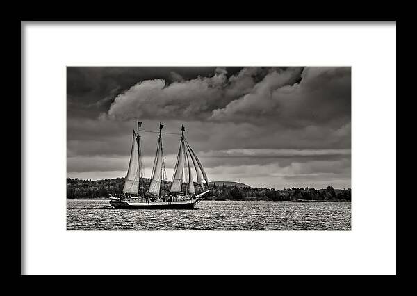 Three Masted Schooner Framed Print featuring the photograph Sail Away by Fred LeBlanc