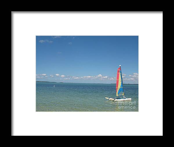 Sailing Framed Print featuring the photograph Sailing At Key Largo by Christiane Schulze Art And Photography