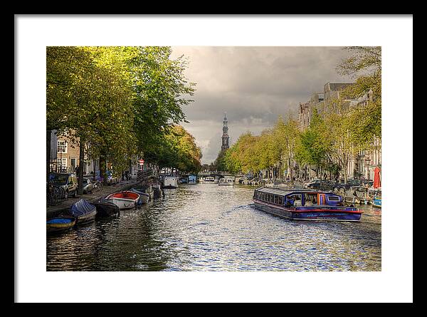 Holland Framed Print featuring the photograph Sailing in Amsterdam by Uri Baruch