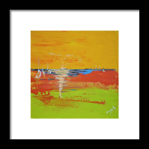 Saling Framed Print featuring the painting Sailing Into Summer by Donna Blackhall