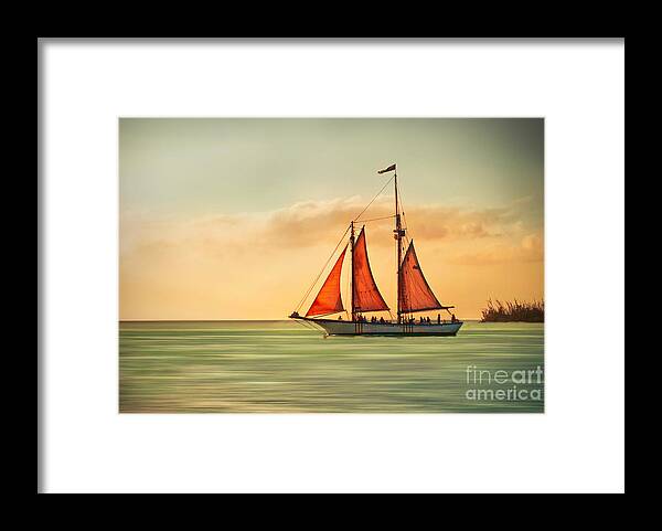 Sailing Framed Print featuring the photograph Sailing Into The Sun by Hannes Cmarits