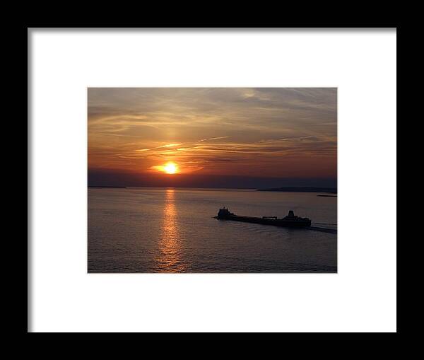 Boat Framed Print featuring the photograph Sailing Into the Sunset by Keith Stokes