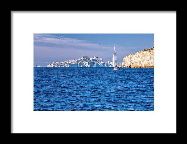 Europe Framed Print featuring the photograph Sailing South of France by Joan Herwig