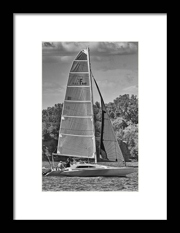 Boating Framed Print featuring the photograph Sailing the Bay by Phill Doherty