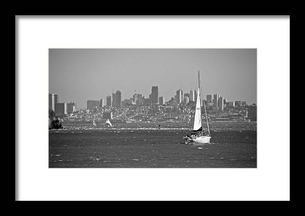 Sailing Framed Print featuring the photograph Sailing With A View by Eric Tressler