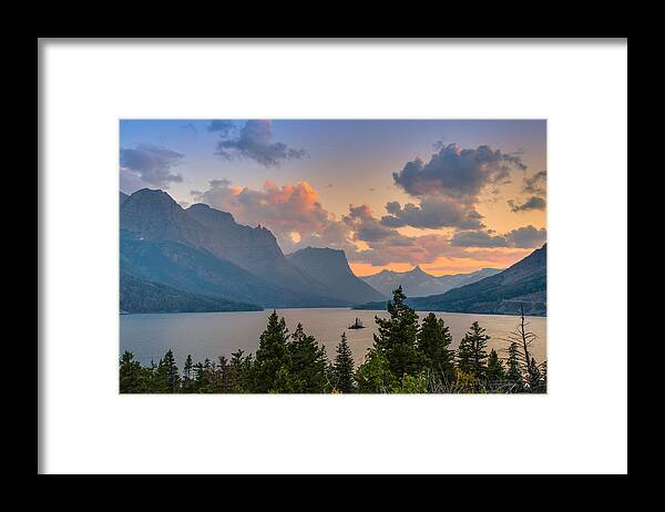 Glacier National Park Framed Print featuring the photograph Saint Mary Lake by Adam Mateo Fierro