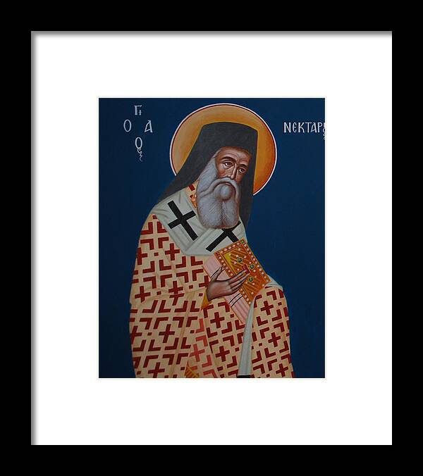 Saint Nectarios Framed Print featuring the photograph Saint Nectarios by George Katechis
