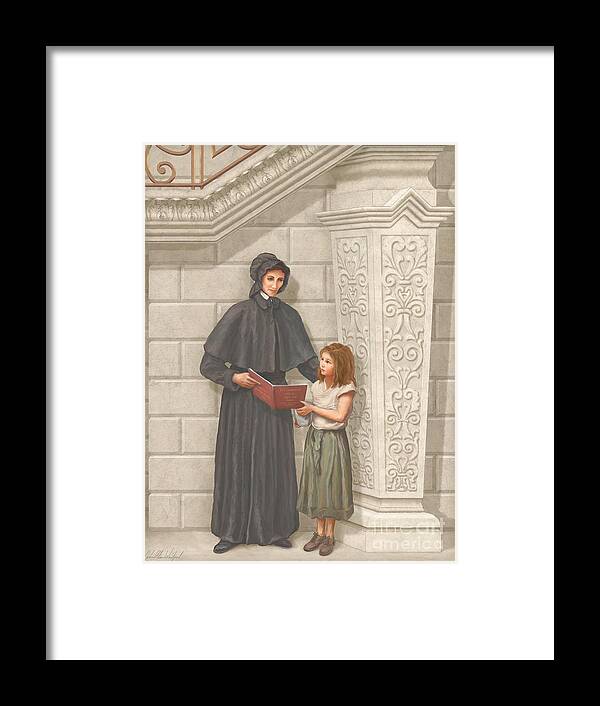 Saint Elizabeth Ann Seton Framed Print featuring the painting Sainta Elizabeth Ann Seton by John Alan Warford