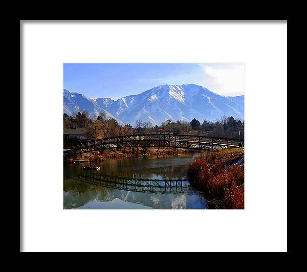 Bridge Framed Print featuring the photograph Salem Pond Bridge Utah by Nathan Abbott
