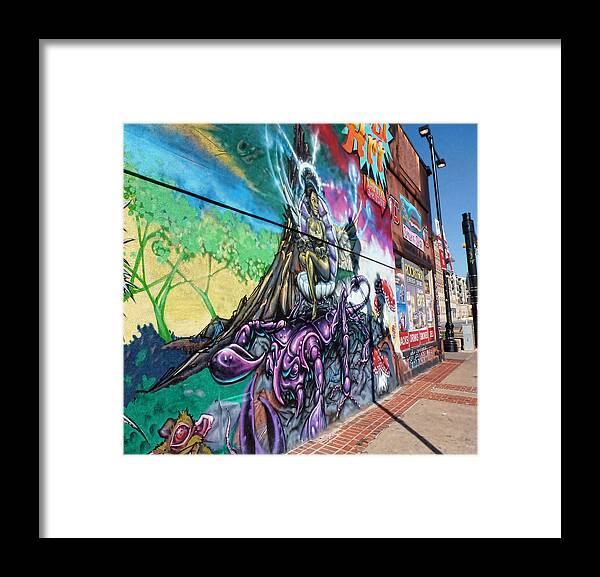 Fairy Mural Framed Print featuring the photograph Salt Lake City - Mural 3 by Ely Arsha