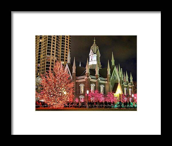 Salt Lake Temple Framed Print featuring the photograph Salt Lake Temple - 3 by Ely Arsha