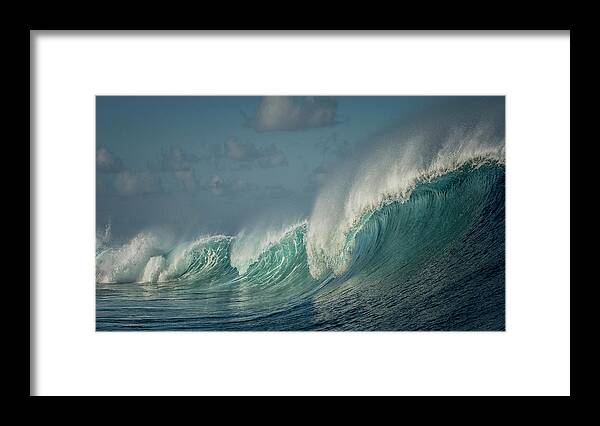 Wave Framed Print featuring the photograph Salt Water Machine by Mathilde Guillemot