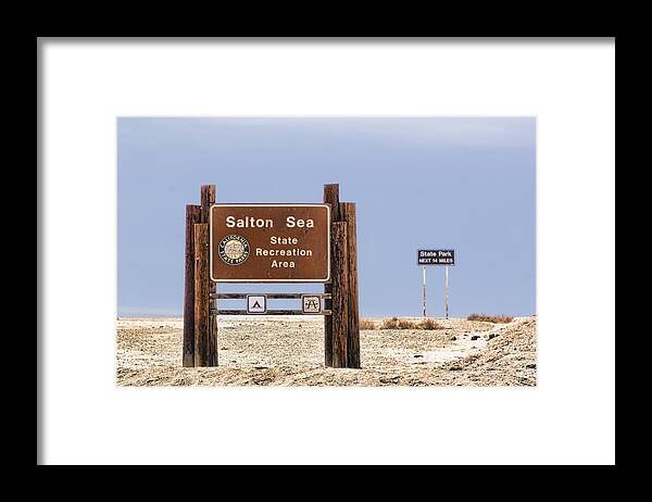 Salton Framed Print featuring the digital art Salton Sea State Recreation Area by Photographic Art by Russel Ray Photos