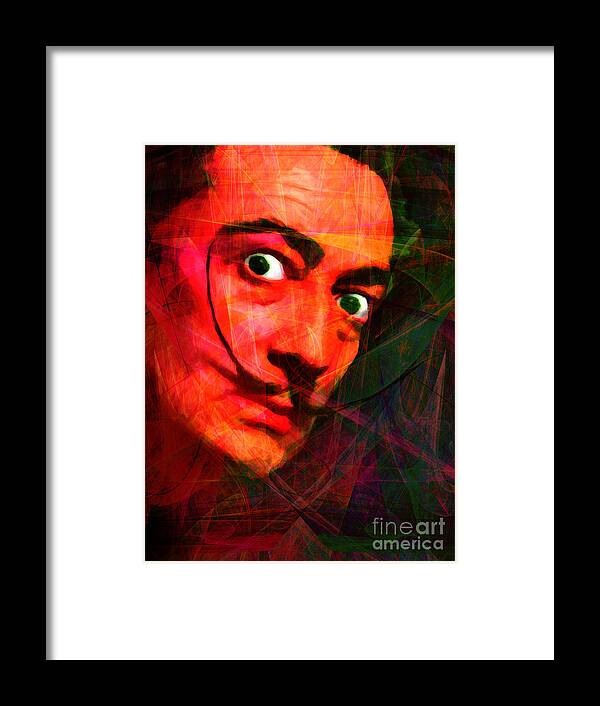 Celebrity Framed Print featuring the photograph Salvador Dali 20141213 v2 by Wingsdomain Art and Photography