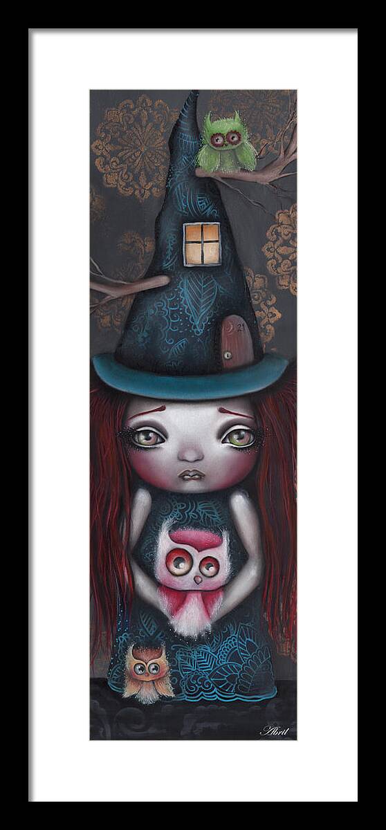 Witch Framed Print featuring the painting Samantha by Abril Andrade