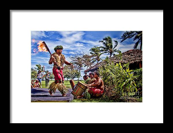 Samoa Framed Print featuring the photograph Samoan Torch Bearer by David Smith