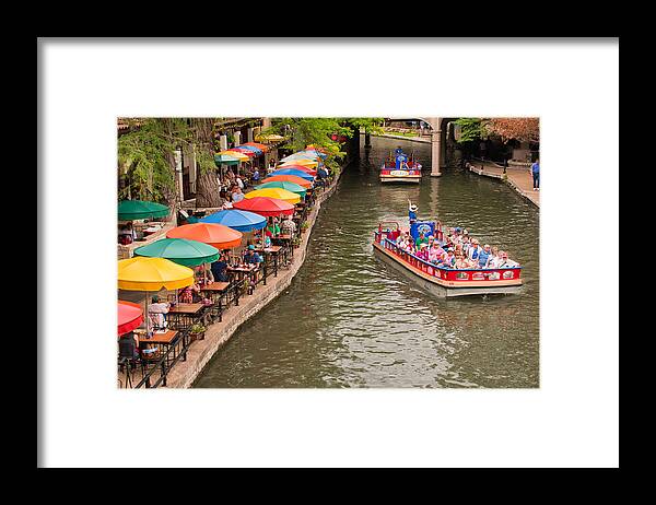 America Framed Print featuring the photograph San Antonio Riverwalk - Paseo Del Rio by Gregory Ballos