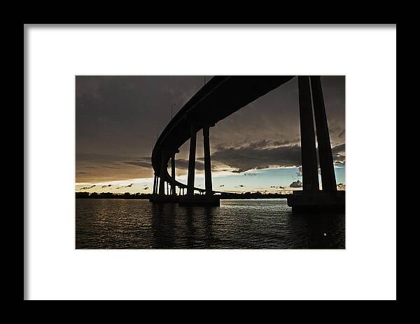 Bridge Framed Print featuring the photograph San Diego Bay Bridge by Russ Harris