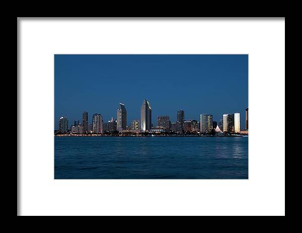 Tranquility Framed Print featuring the photograph San Diego Skyline by Mitch Diamond