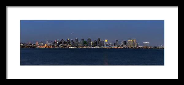 Mark Whitt Framed Print featuring the photograph San Diego Super Moon by Mark Whitt