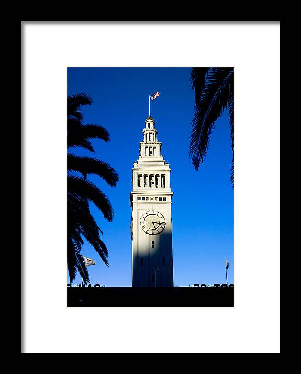 Clock Tower Framed Print featuring the photograph San Francisco Ferry Building Clock Tower by David Smith