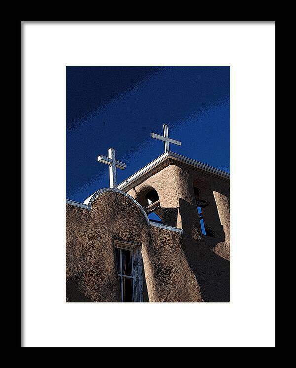 Architecture Framed Print featuring the photograph San Francisco Mission Belltower by Glory Ann Penington