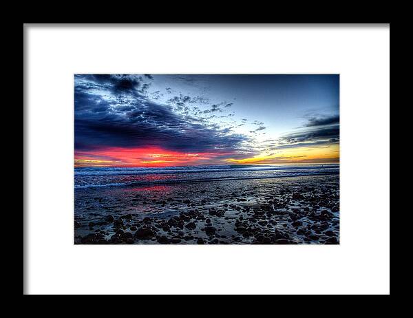 San Onofre Framed Print featuring the photograph San Onofre Sunset by Hal Bowles
