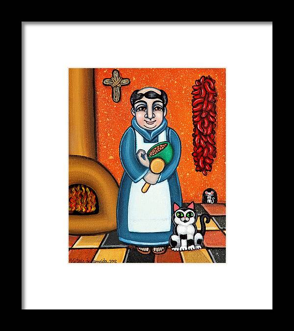 San Pascual Framed Print featuring the painting San Pascual and Felix by Victoria De Almeida