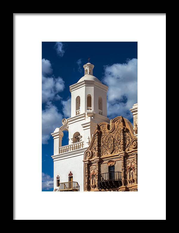 1797 Framed Print featuring the photograph San Xavier Tower and Artwork by Ed Gleichman