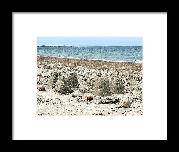 Sand Castles Framed Print featuring the photograph Sand Castle by Janice Drew