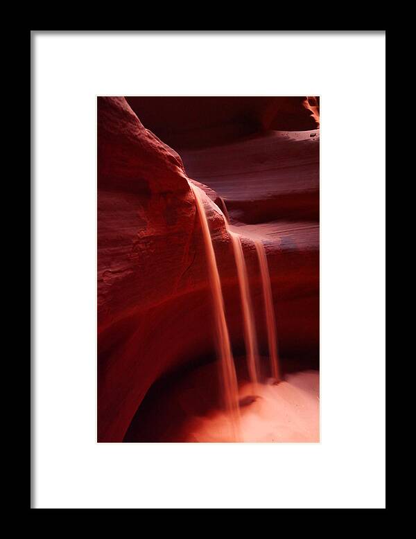 Sand Framed Print featuring the photograph Sand Flowing Down by Jeff Swan