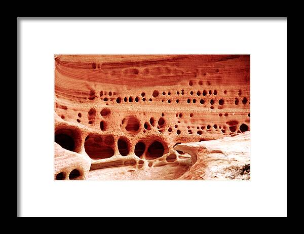 Abstract Framed Print featuring the photograph Sandstone Designs by Aidan Moran