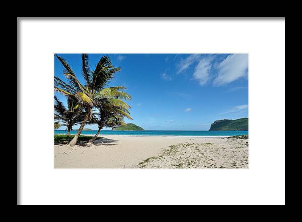 Sandy Framed Print featuring the photograph Sandy Beach and Maria Island - St. Lucia by Brendan Reals