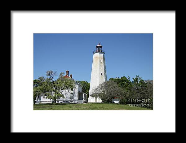 Lighthouse Framed Print featuring the photograph Sandy Hook Lighthouse III - N J by Christiane Schulze Art And Photography